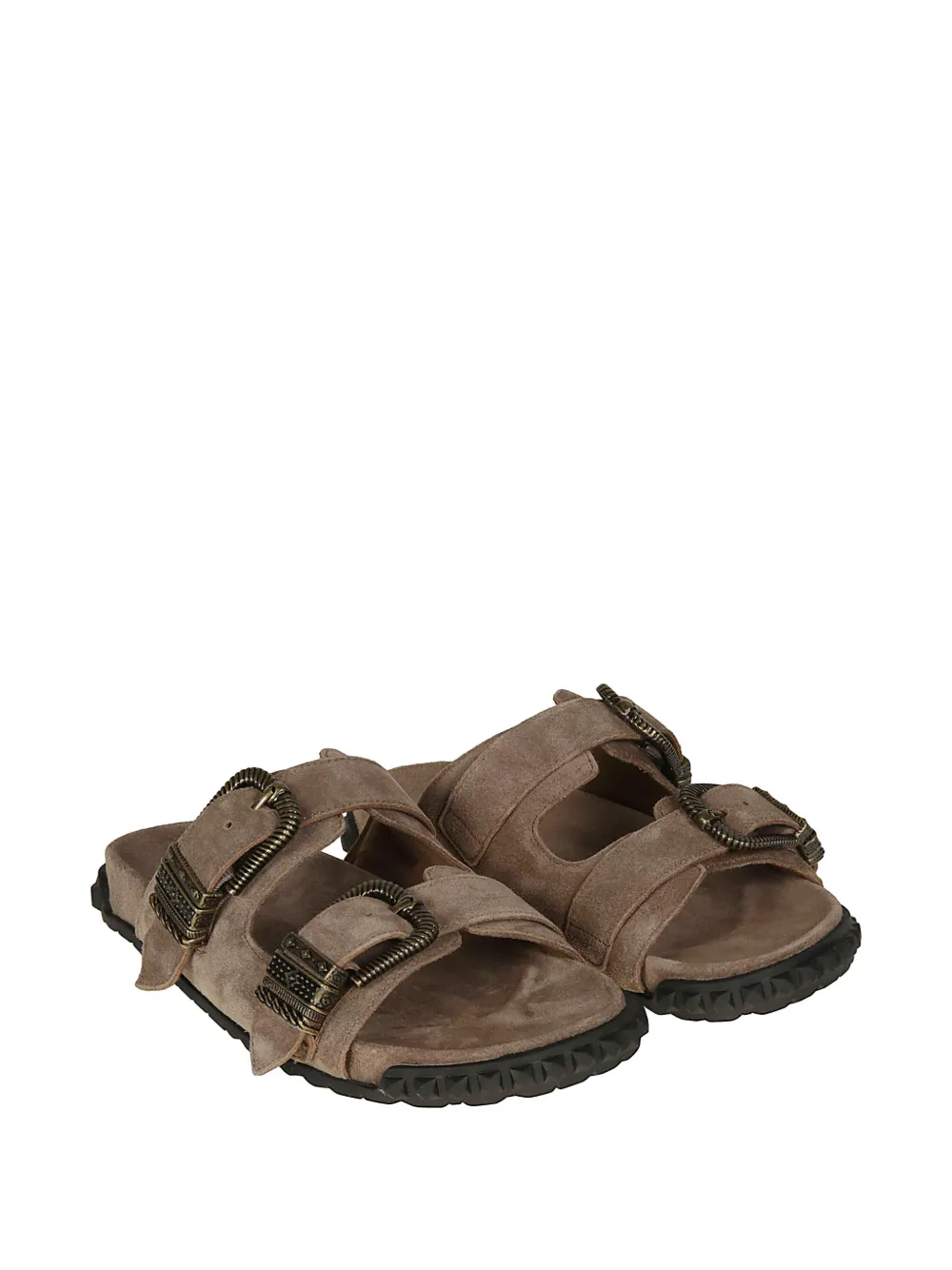 Ash Platte sandalen met gespbandje Bruin
