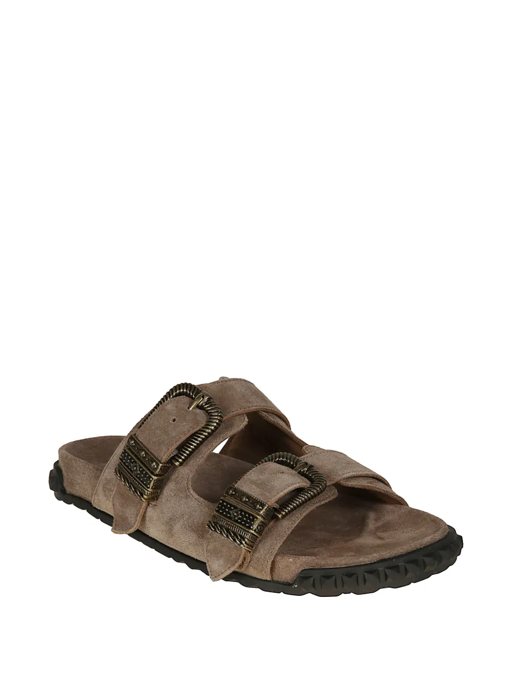 Ash Platte sandalen met gespbandje Bruin