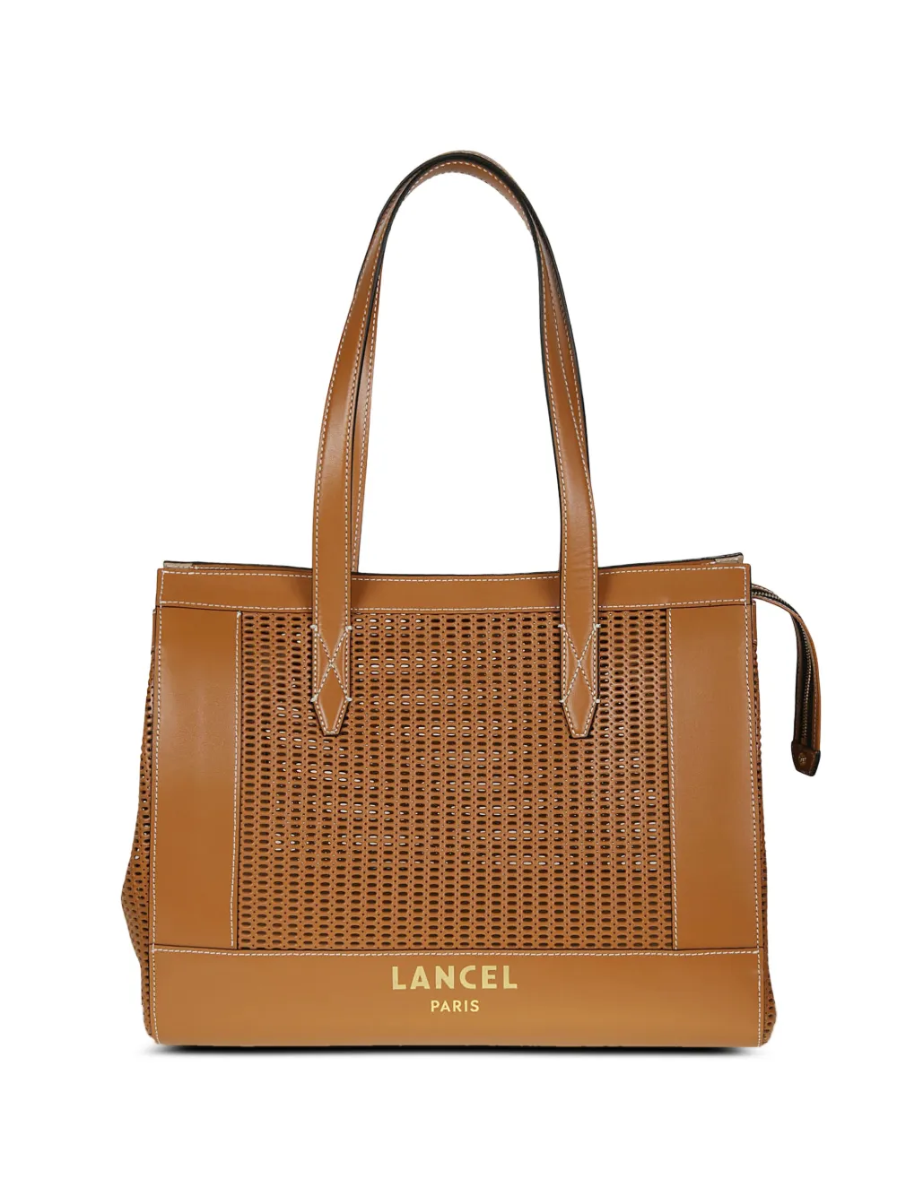 Lancel Jour De Lancel perforated leather tote bag - Toni neutri