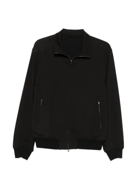 Emporio Armani zip-up ribbed-trim sweatshirt
