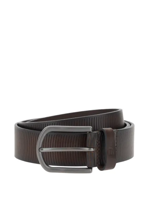 Boggi Milano carved striped-design belt