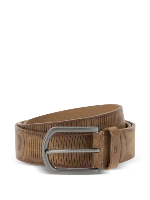 Boggi Milano carved striped leather belt