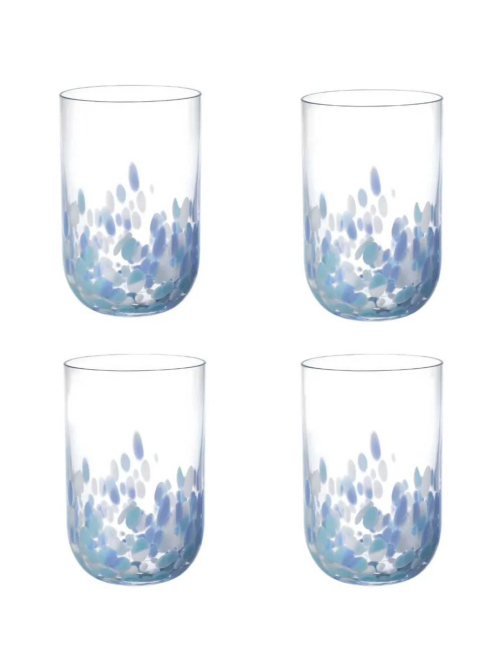 Villeroy & Boch Like Glass speckled long drink glasses - Blu