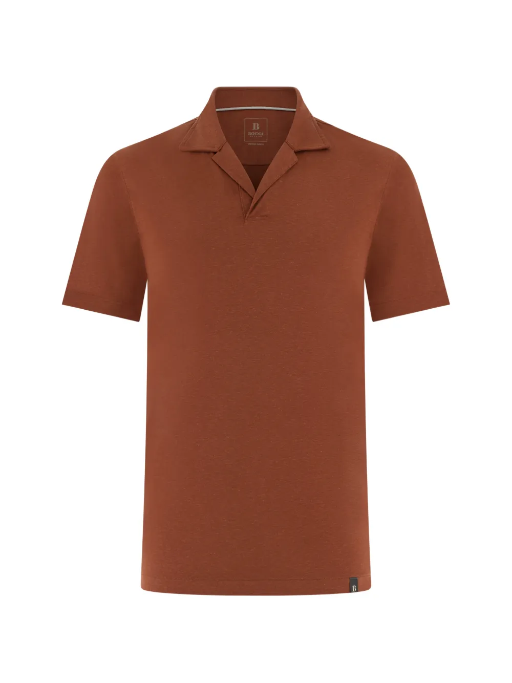 Boggi Milano 슬럽 텍스처 폴로 셔츠 | 브라운 | Image 1