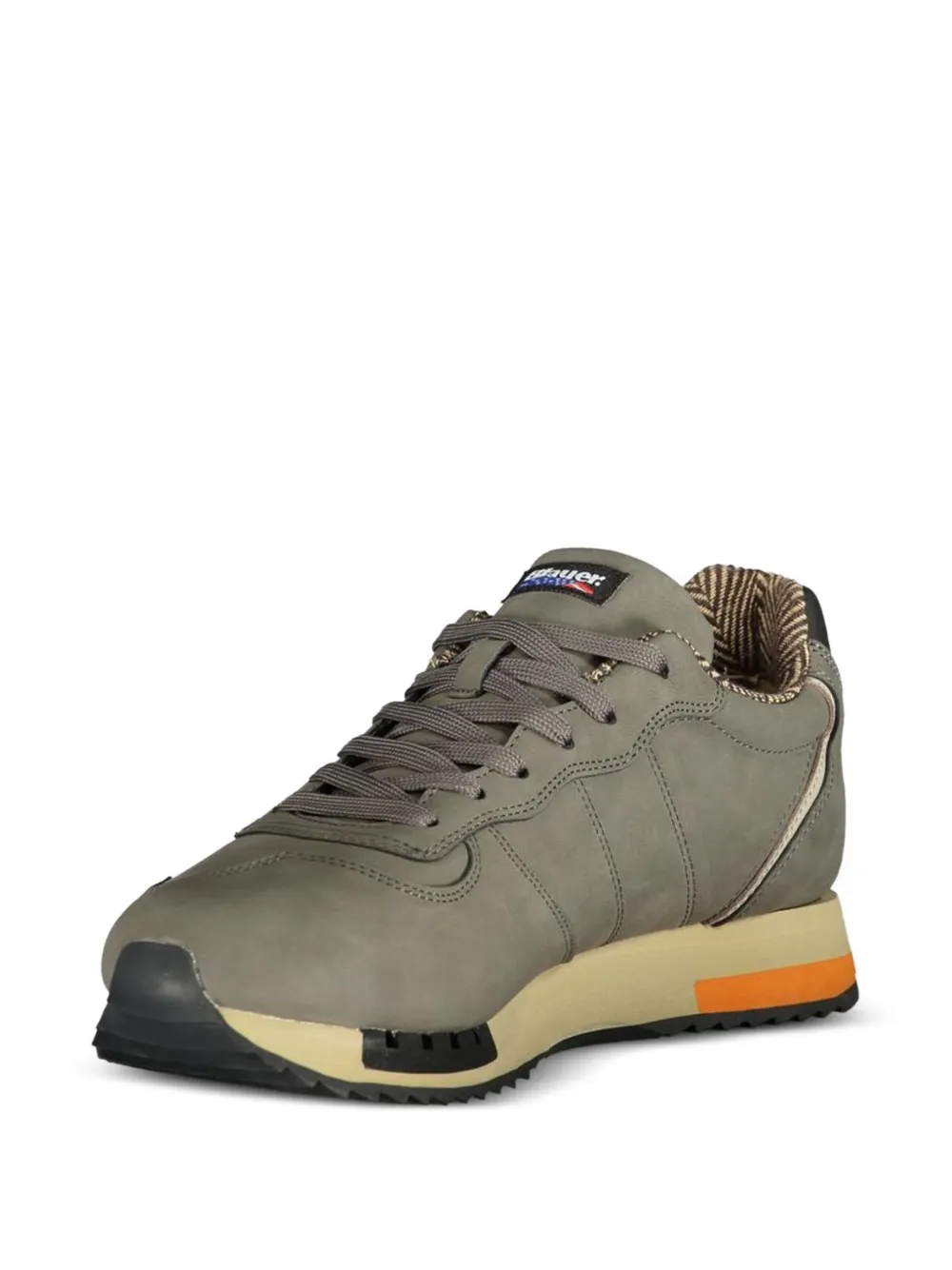 Blauer logo-patch panelled sneakers Grijs