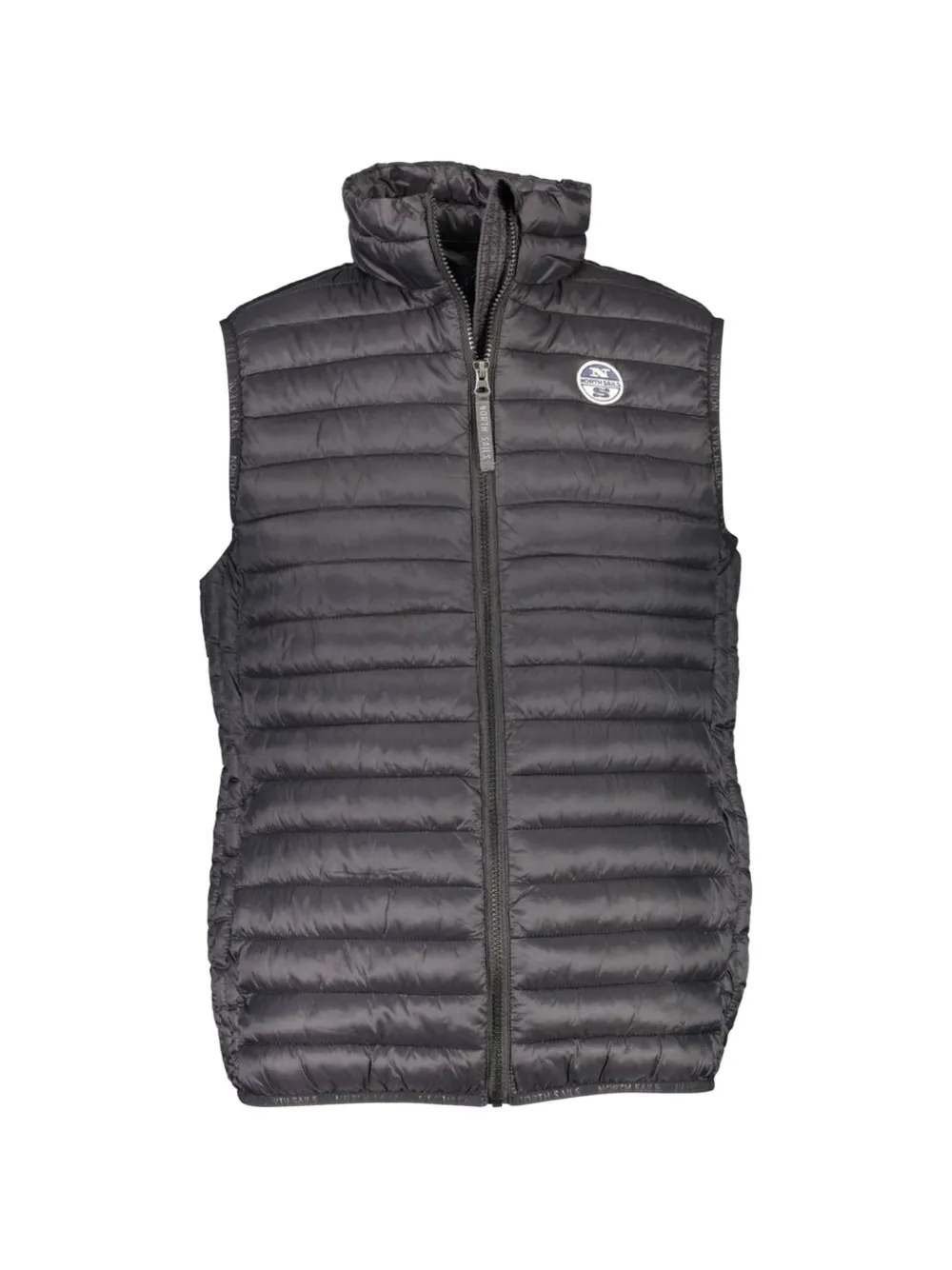 North Sails quilted high-neck gilet - Schwarz
