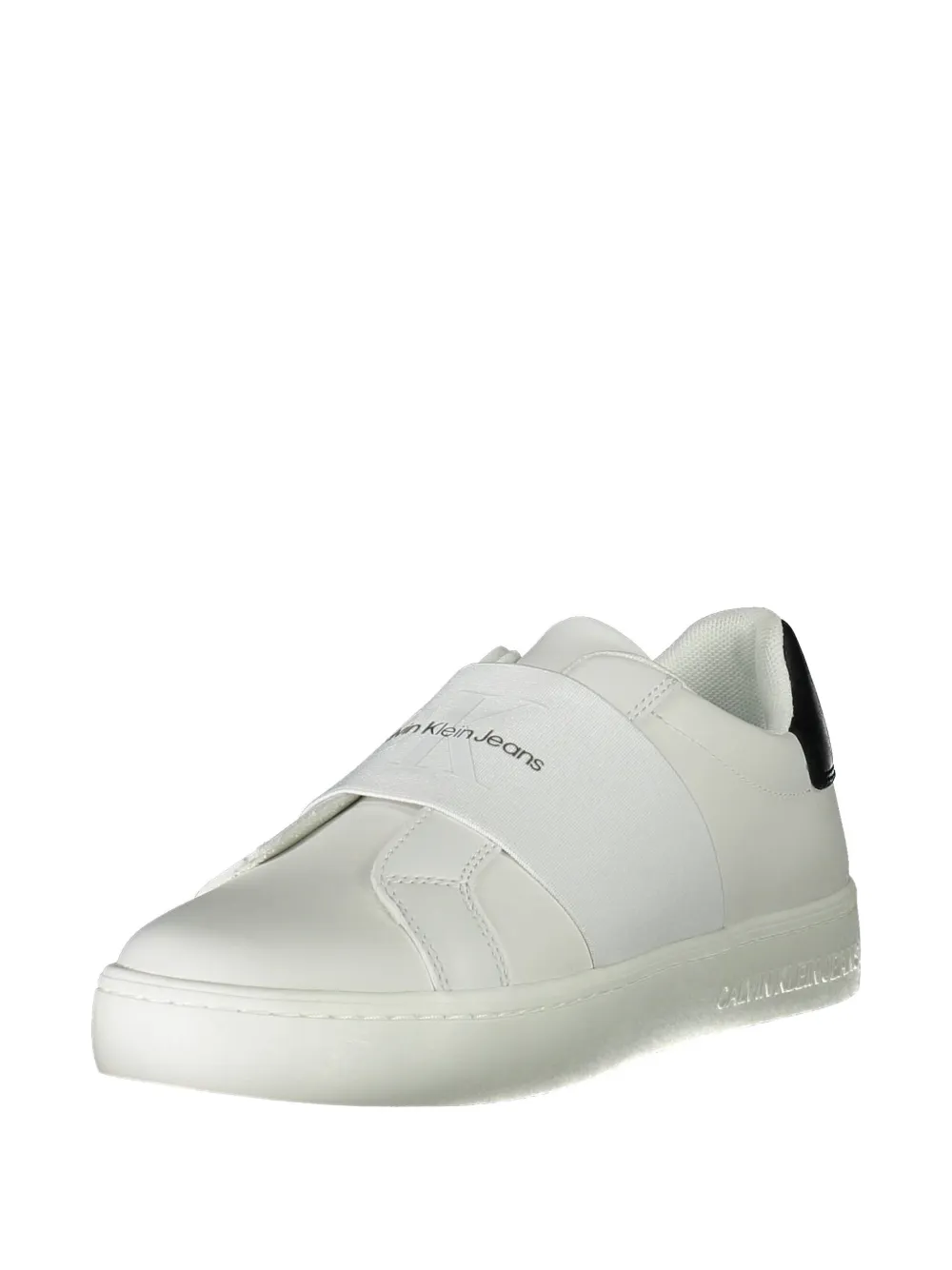Calvin Klein logo-strap sneakers Wit