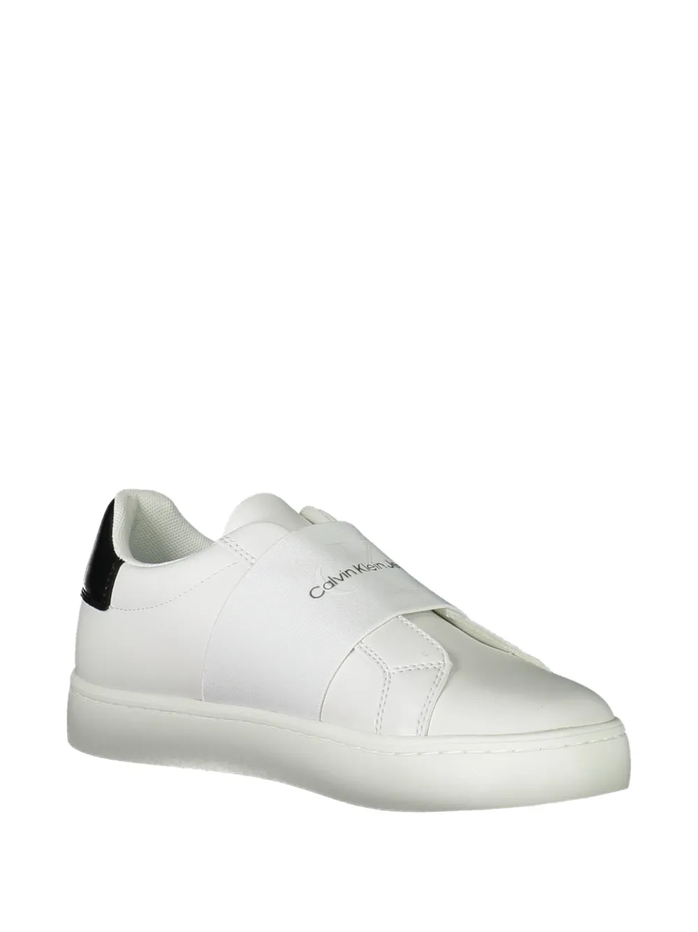 Calvin Klein logo-strap sneakers Wit