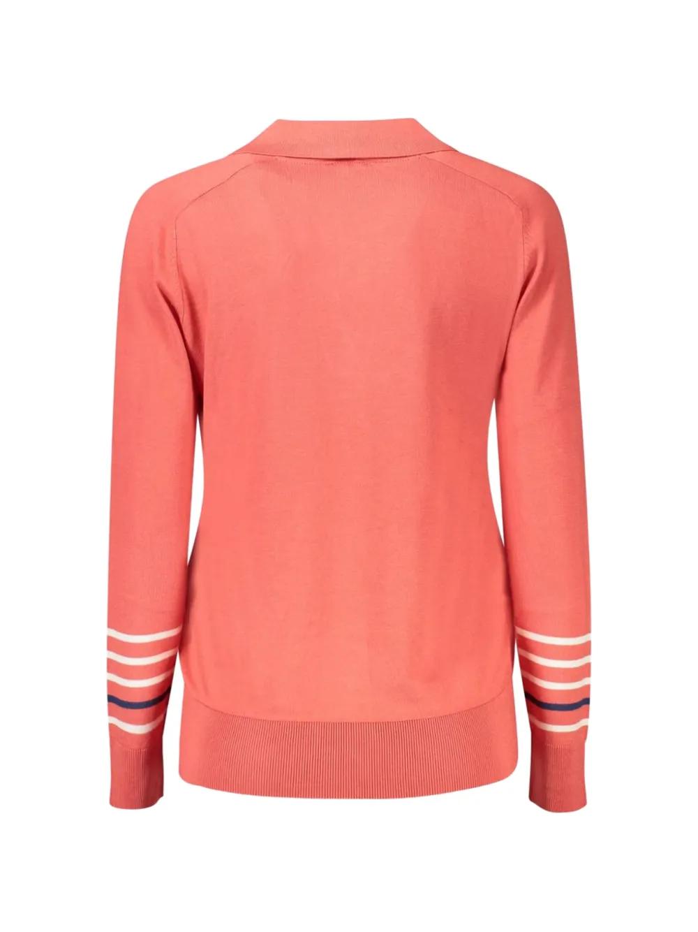 North Sails Trui met gestreepte manchetten en V-hals Oranje