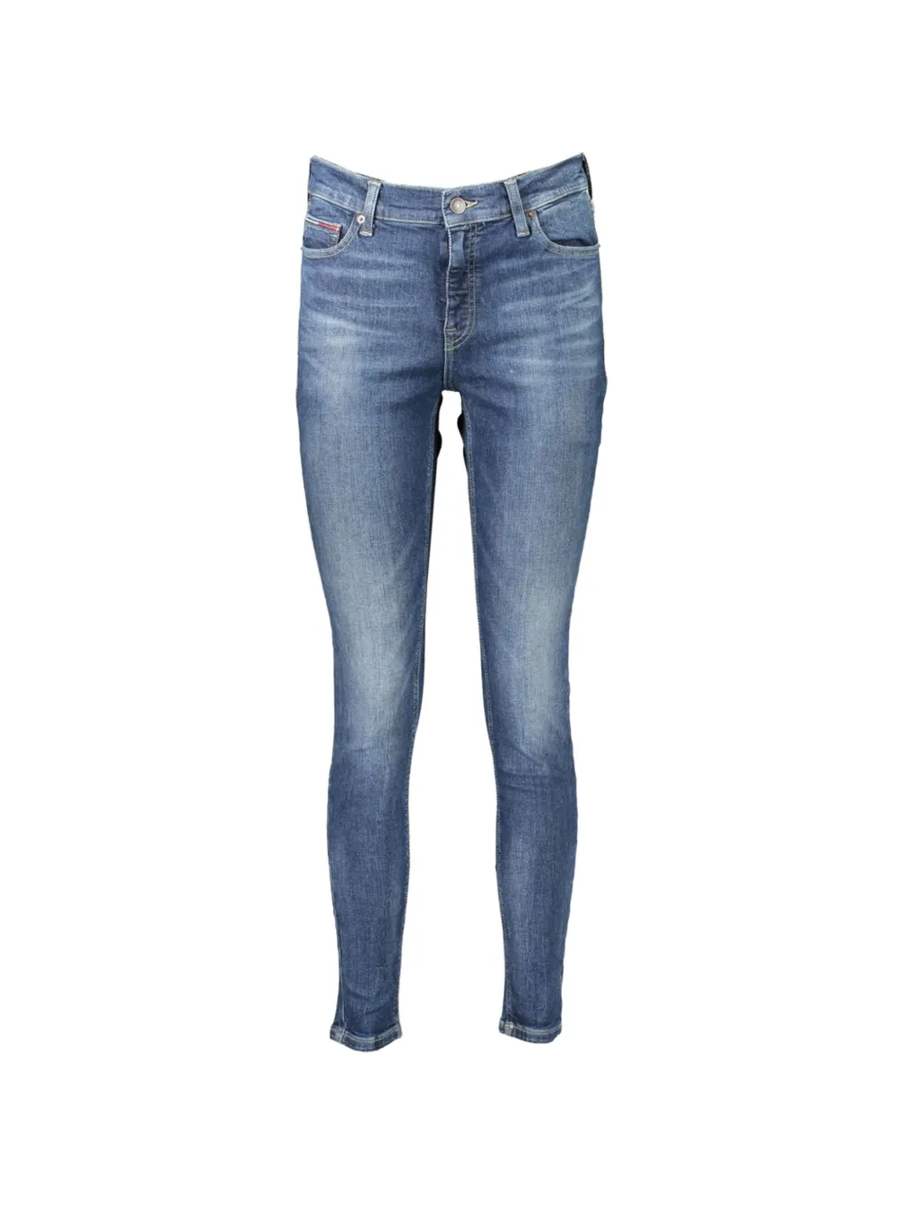 Tommy Hilfiger faded skinny-whiskered skinny jeans - Blu