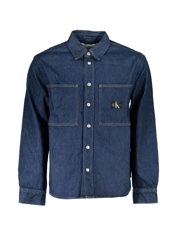 Calvin Klein Logo-patch Denim Jacket in Blue