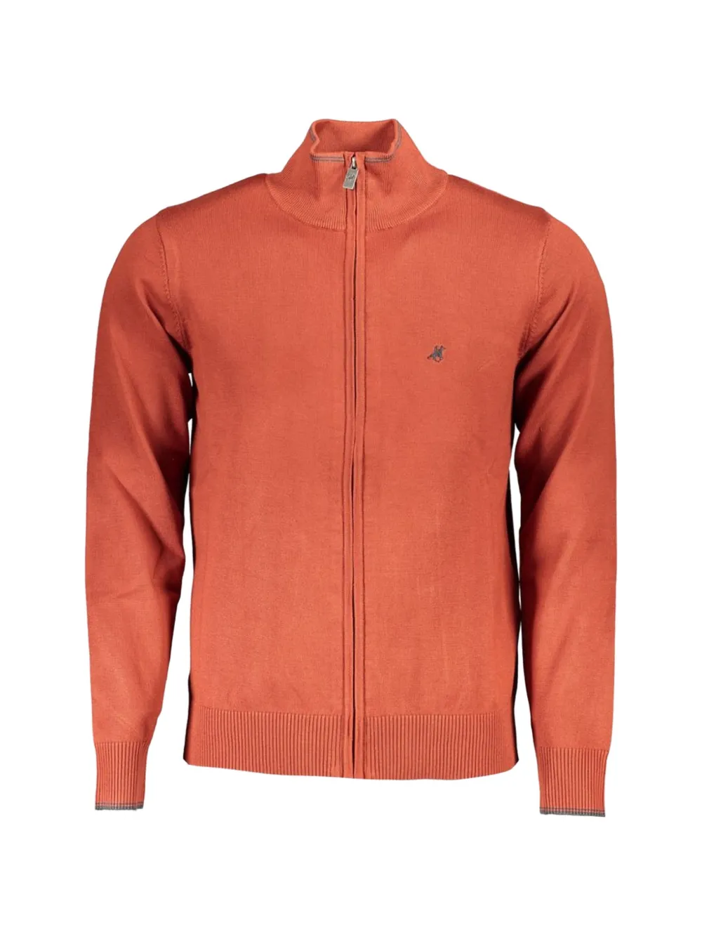 U.S. Grand embroidered zip-up cardigan - Orange