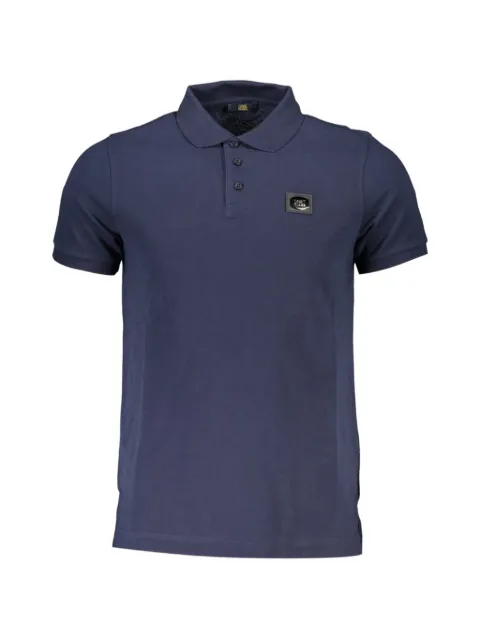 Cavalli Class logo-patch cotton polo shirt