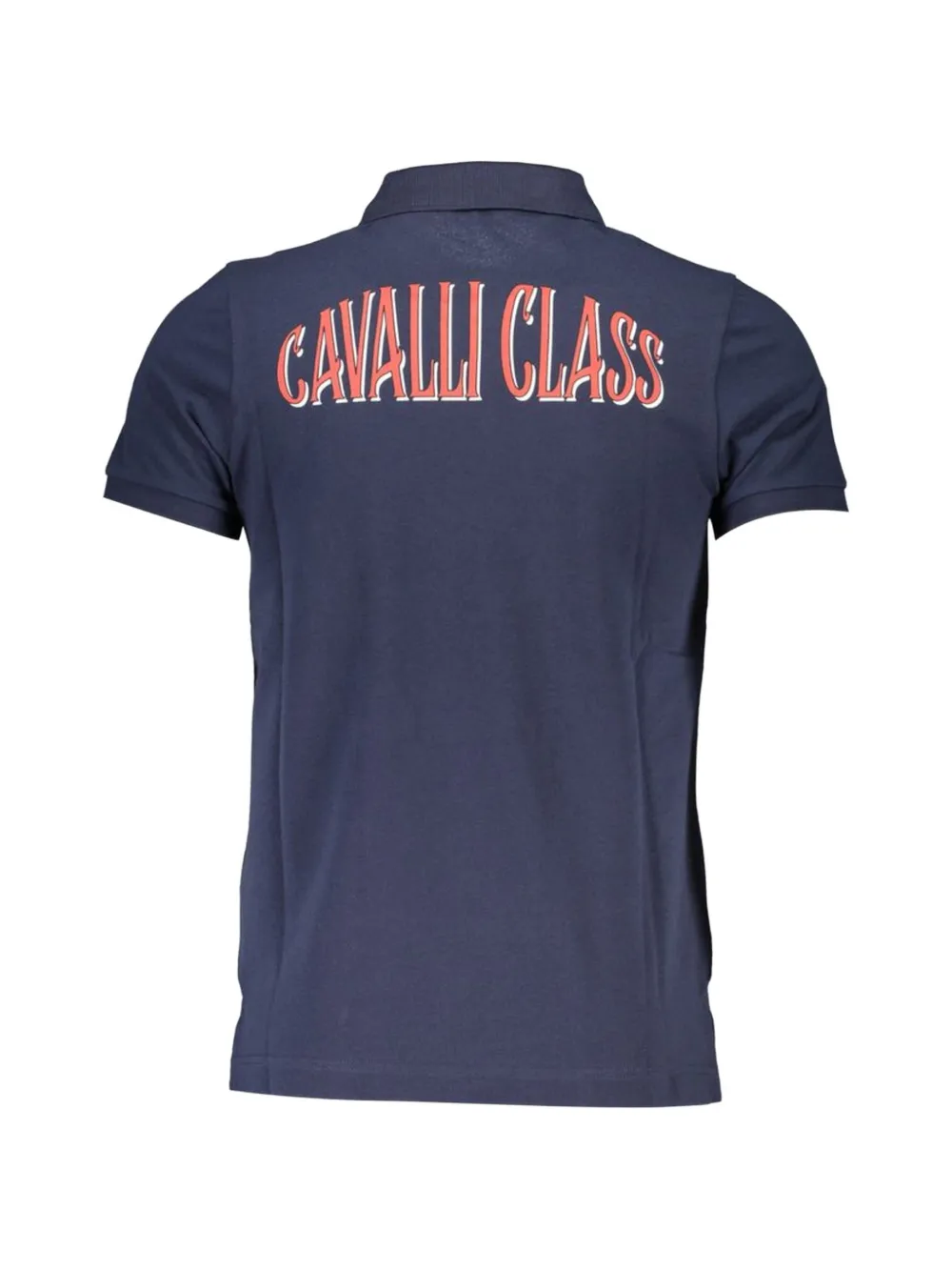 Cavalli Class Poloshirt met logopatch Blauw