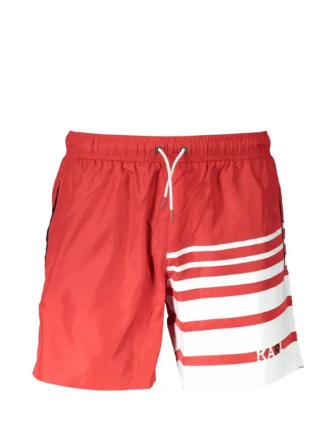 Karl Lagerfeld stripe-details drawstring swim shorts