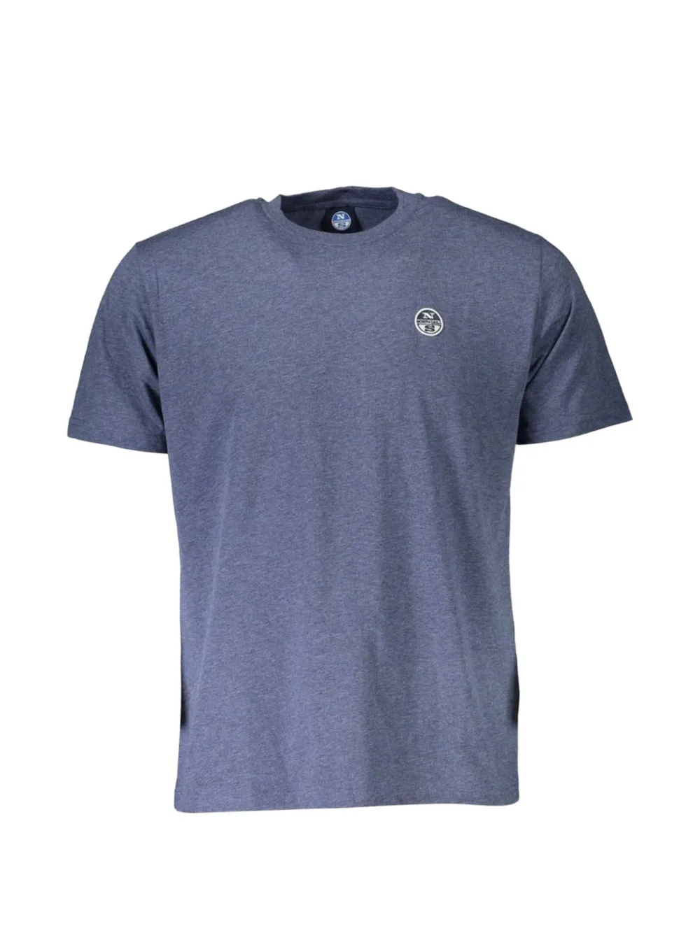 North Sails logo-patch crew-neck cotton T-shirt - Blu