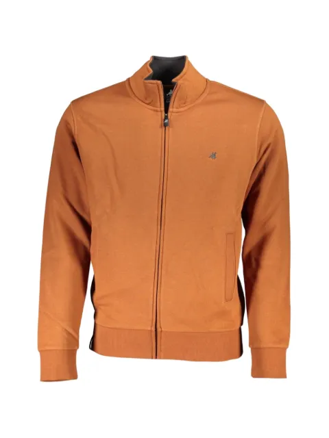 U.S. Grand embroidered-logo zip-up cotton sweatshirt