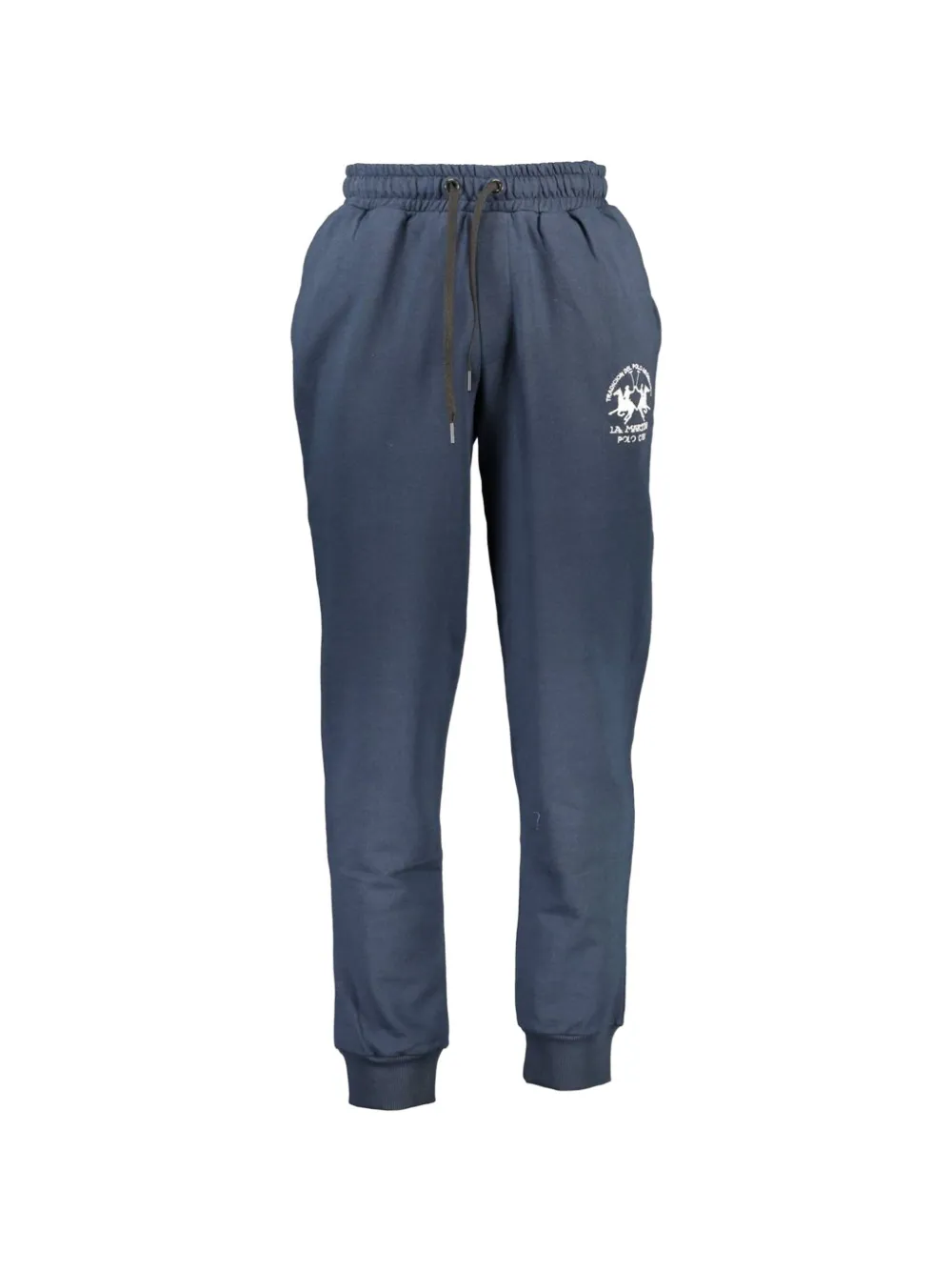 La Martina logo-print drawstring cotton track pants - Blu