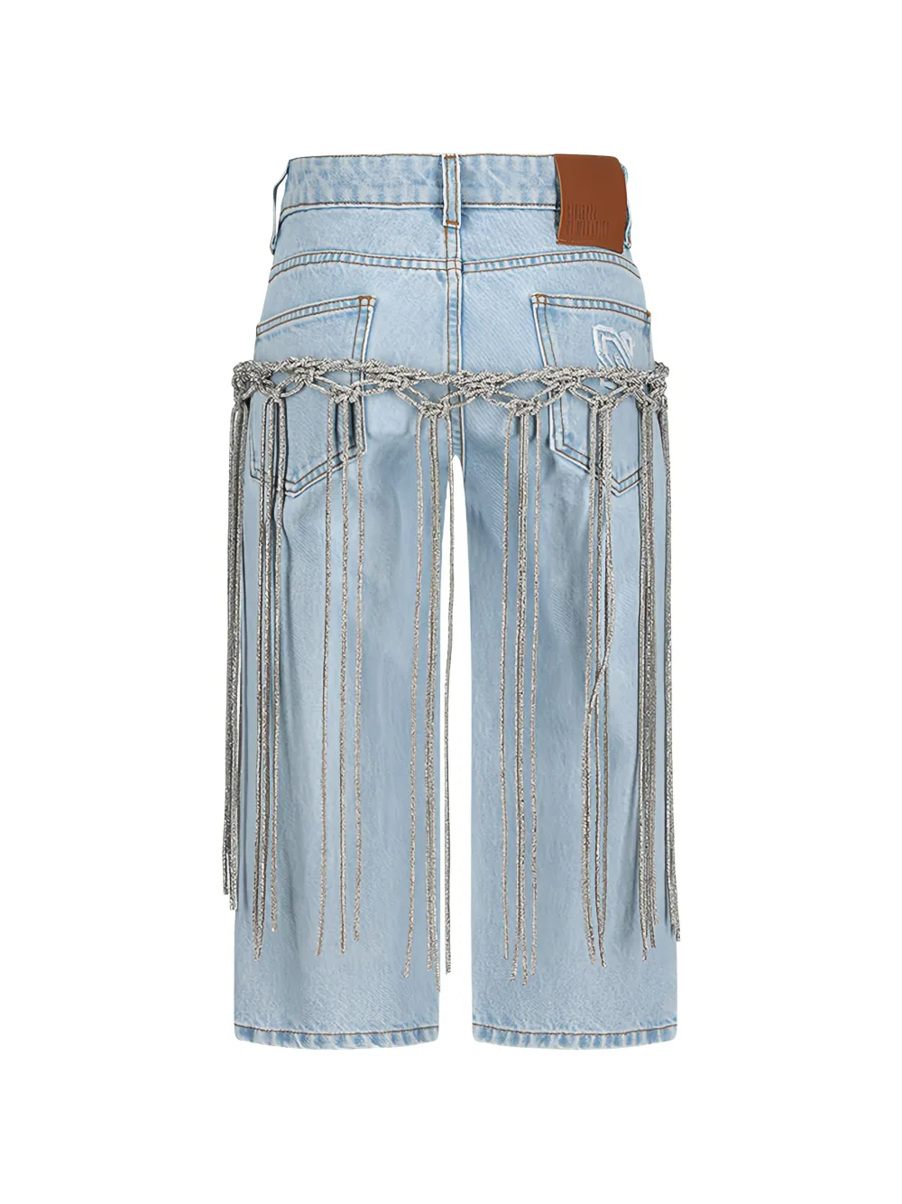  Giuseppe Di Morabito Vaqueros Capri Con Cinturón Removible - Azul 