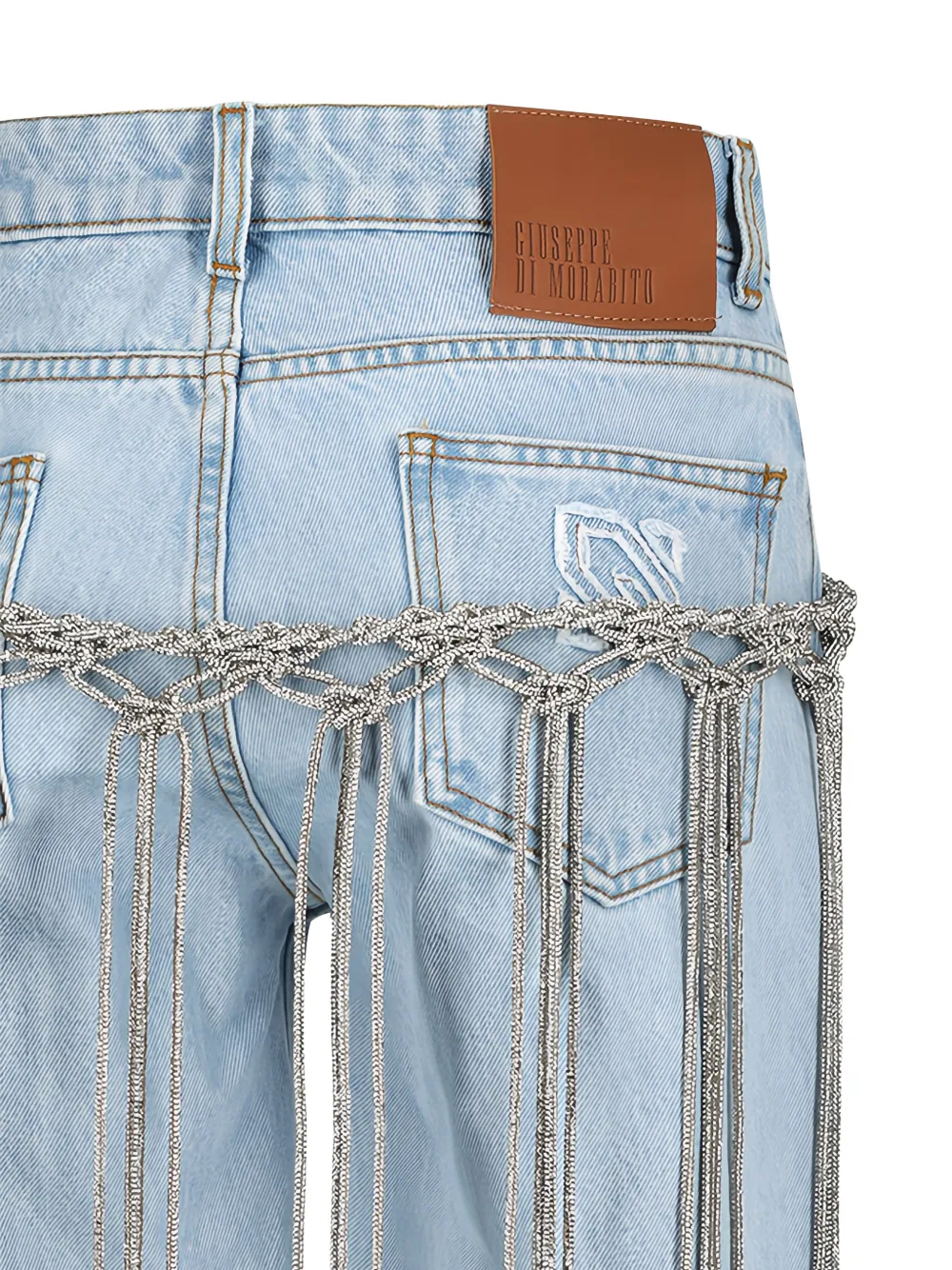  Giuseppe Di Morabito Vaqueros Capri Con Cinturón Removible - Azul 