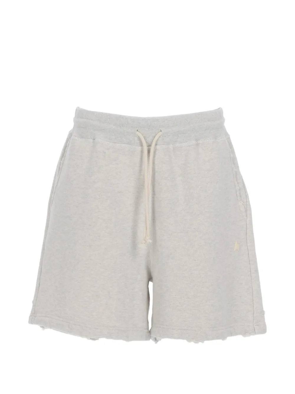 Golden Goose star-patch distressed shorts - Grigio