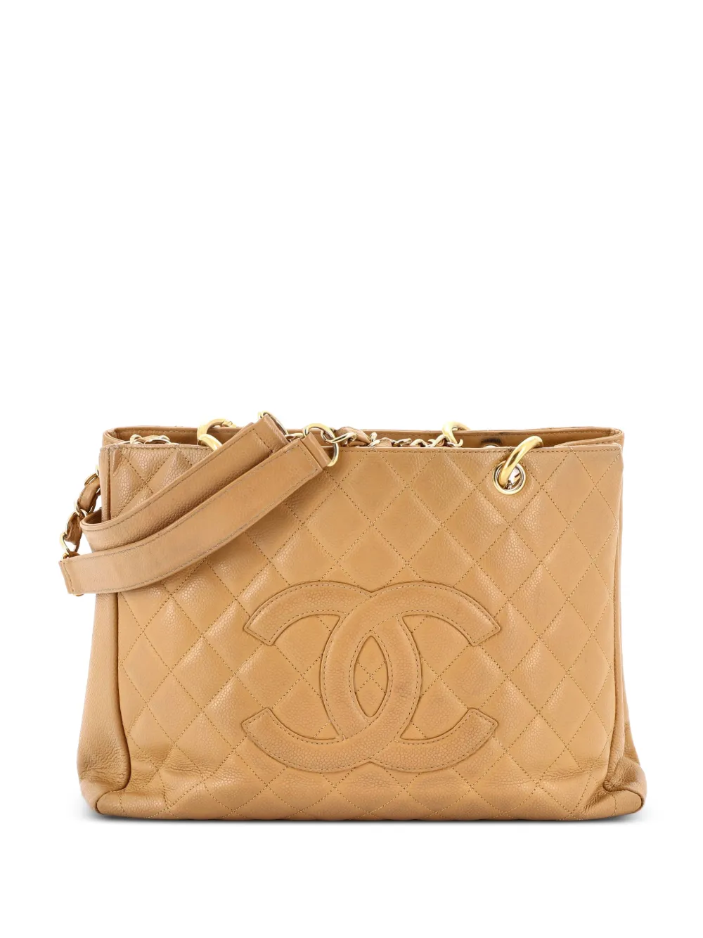 CHANEL Pre-Owned Grand Shopping Quilted Caviar tote bag - Nude
