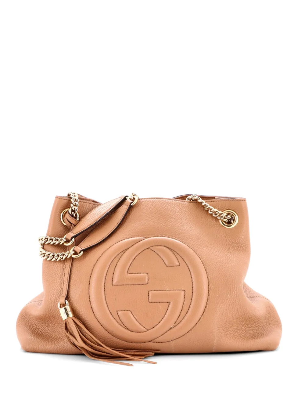 Gucci Pre-Owned Borsa a spalla Soho media in pelle con manici a catena - Toni neutri