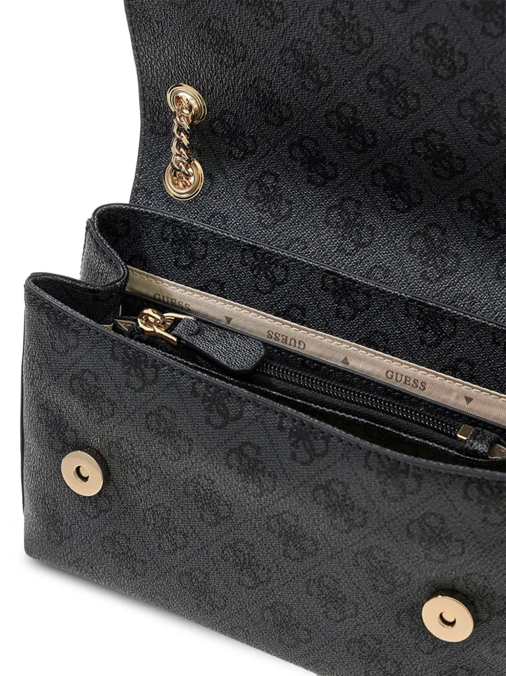 GUESS USA Yesba schoudertas met monogram Zwart