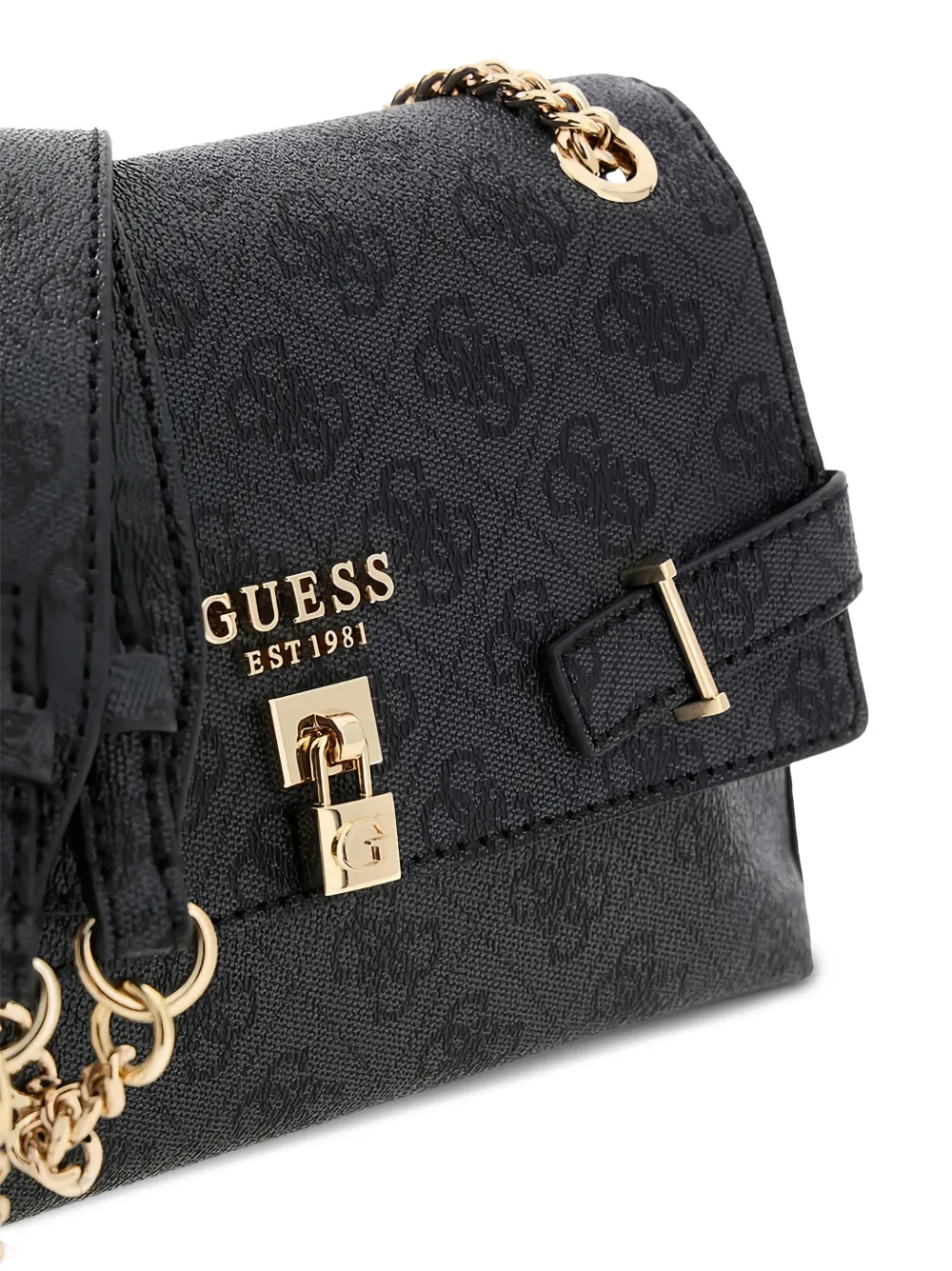 GUESS USA Yesba schoudertas met monogram Zwart