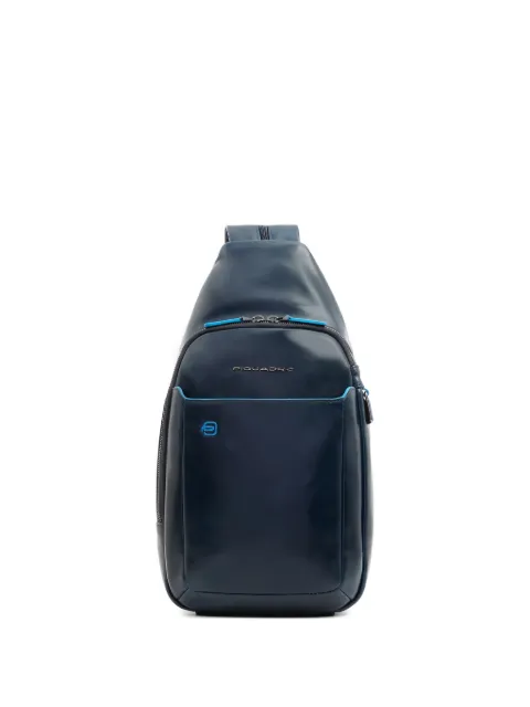 PIQUADRO logo-plaque leather backpack