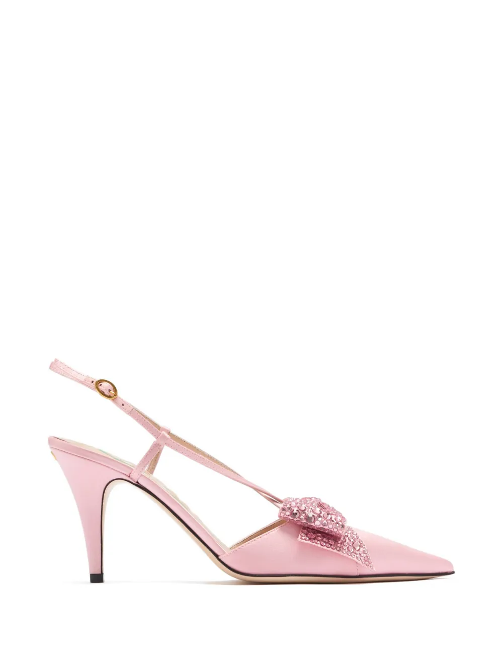 Valentino Garavani crystal-embellished bow pumps Roze