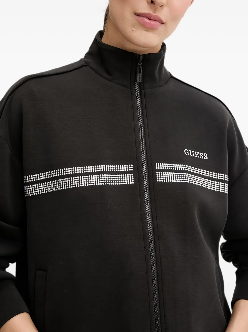 GUESS USA Sweater verfraaid met kristallen Zwart