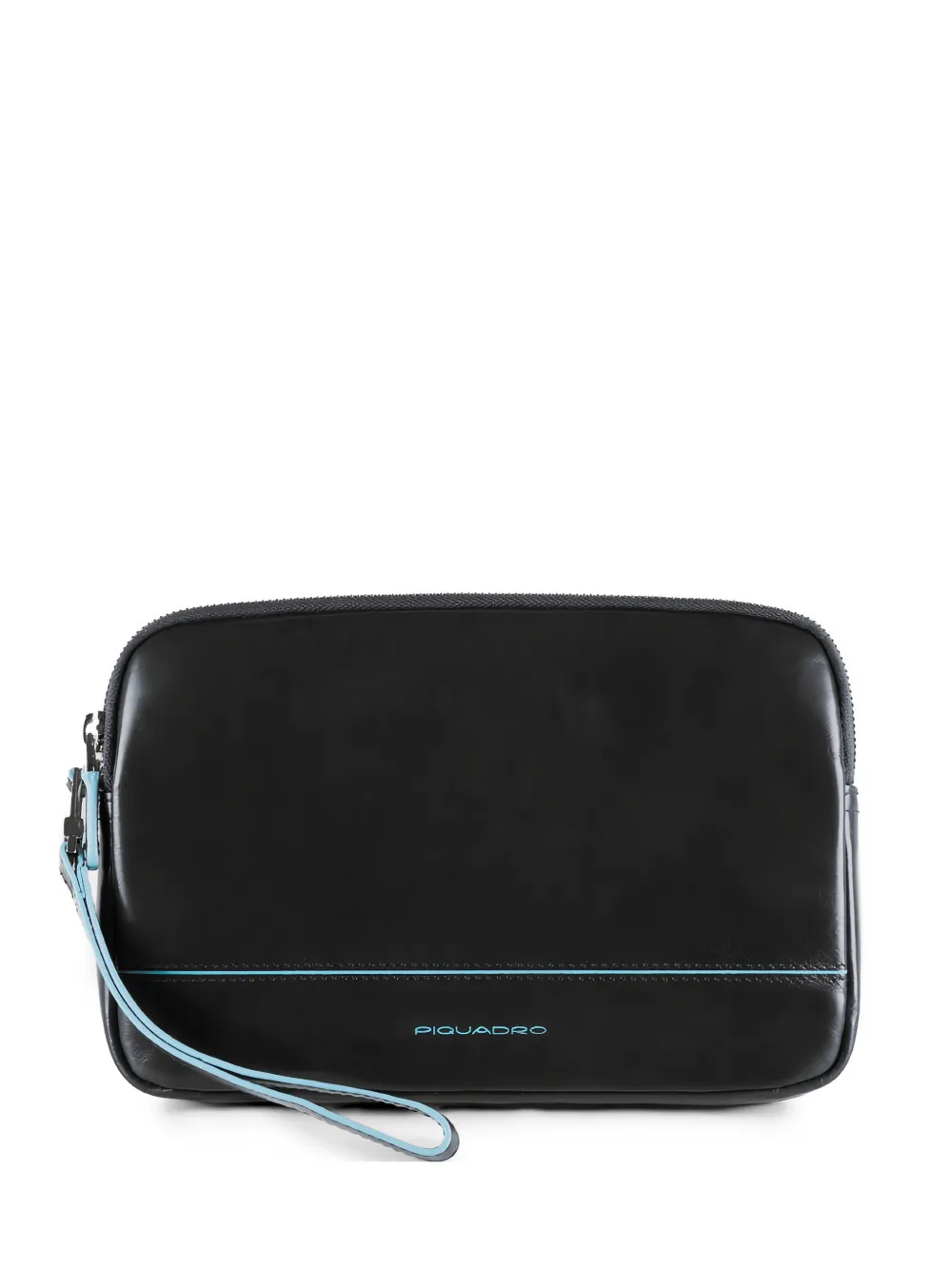 PIQUADRO leather wristlet clutch bag - Nero