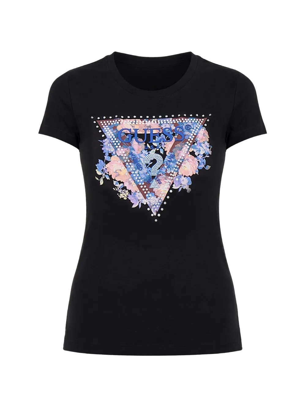 GUESS USA floral-print T-shirt - Nero
