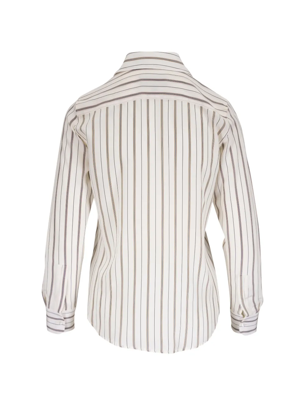 Nili Lotan Gaia gestreept blouse met lange mouwen Beige