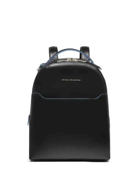 PIQUADRO logo-plaque leather backpack