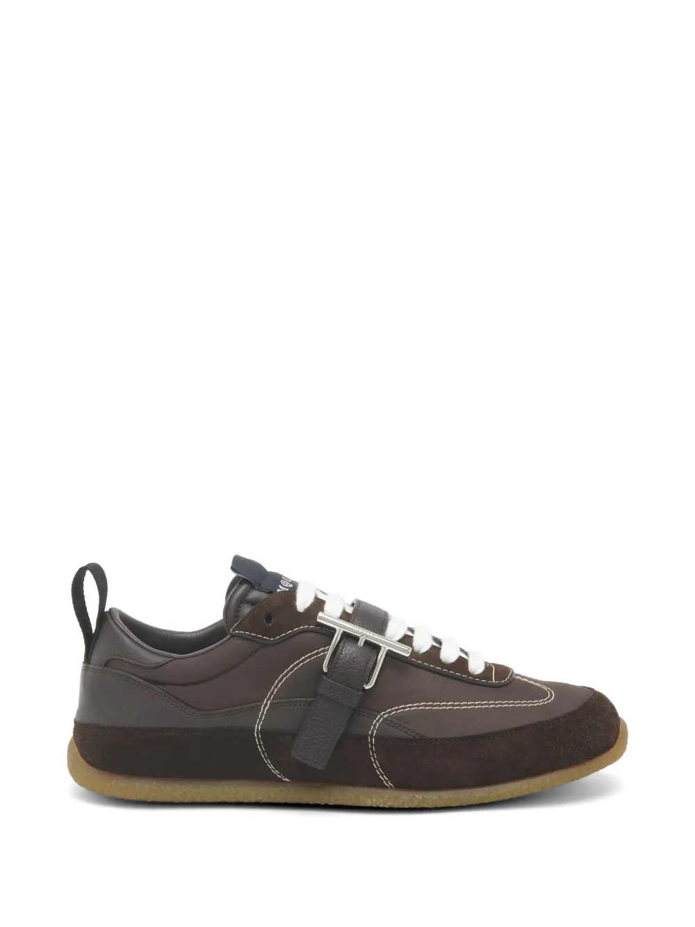 Alexander McQueen EC1 T-Bar buckle-strap panelled sneakers - Braun