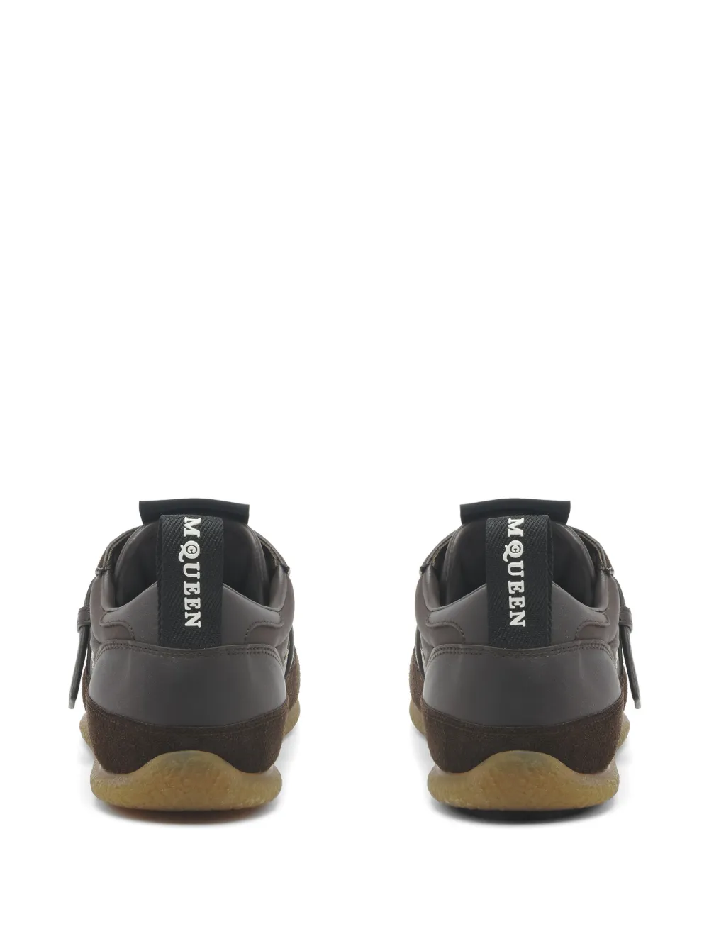 Alexander McQueen EC1 T-Bar buckle-strap panelled sneakers Bruin