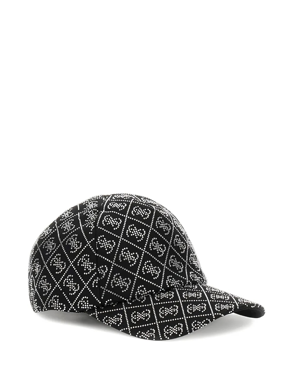 GUESS USA rhinestone-embellished logo-pattern cap - Nero