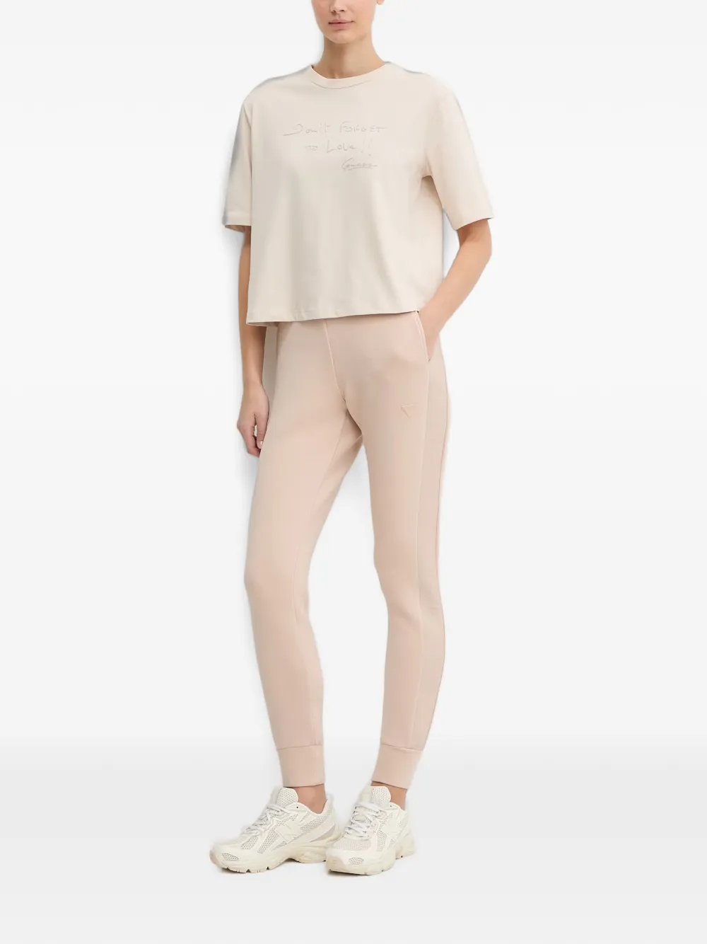 GUESS USA Trainingsbroek met trekkoord Beige