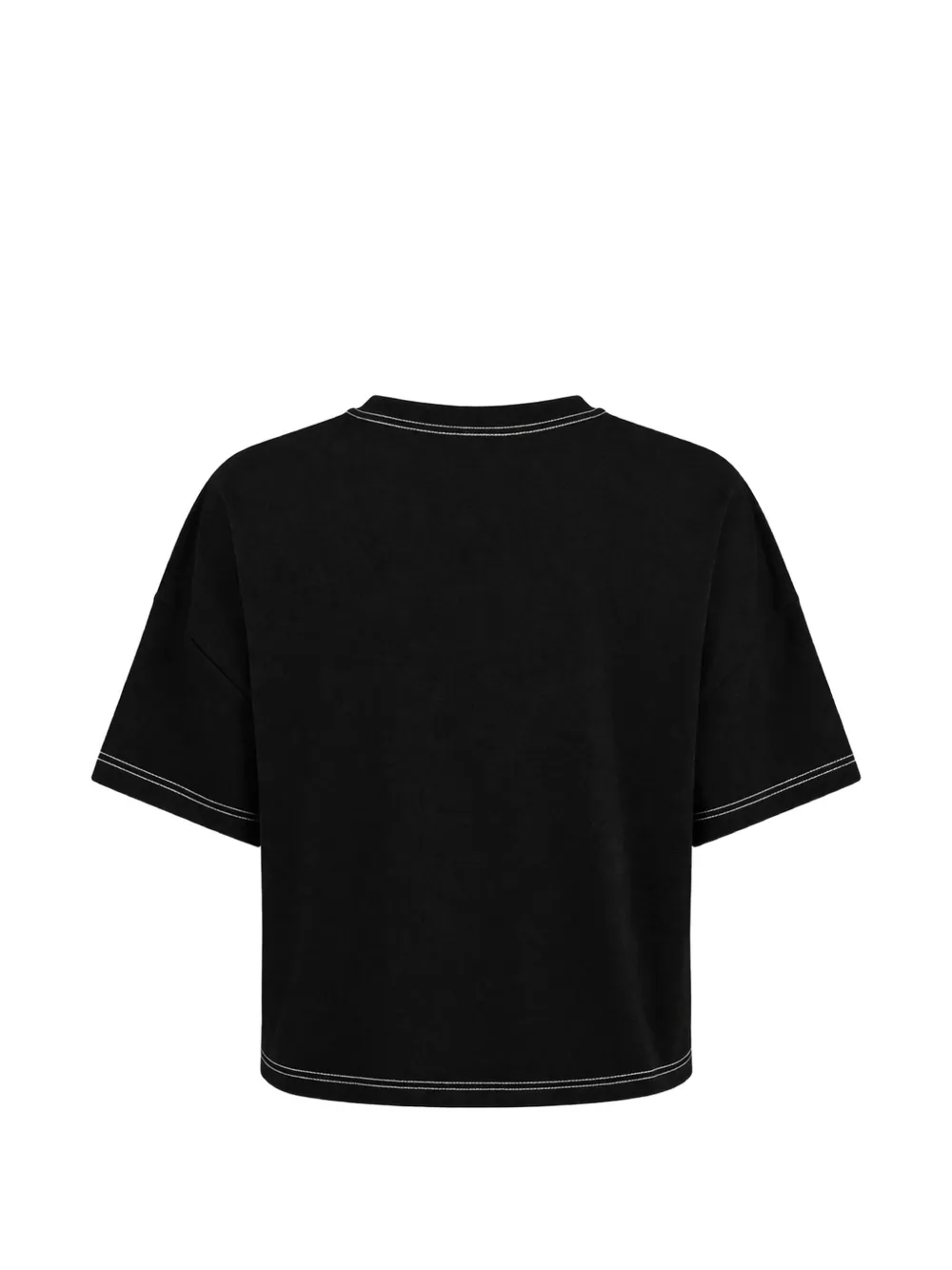 Karl Lagerfeld T-shirt met geborduurd logo en contrasterend stiksel Zwart