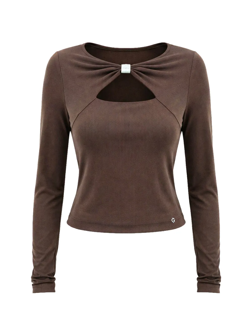 GUESS USA Top Milena con fiocco - Marrone