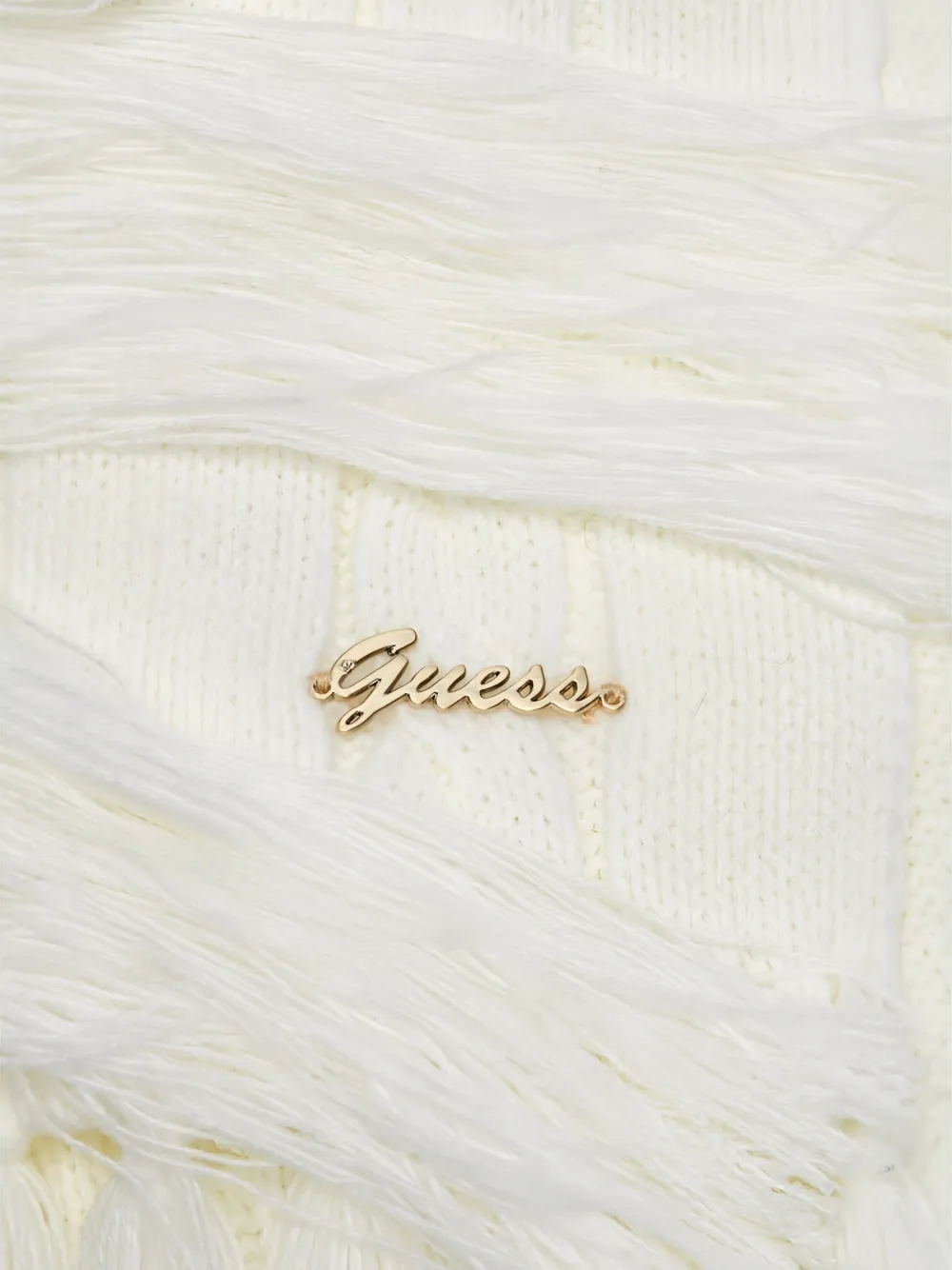 GUESS USA Kabelgebreide sjaal Beige