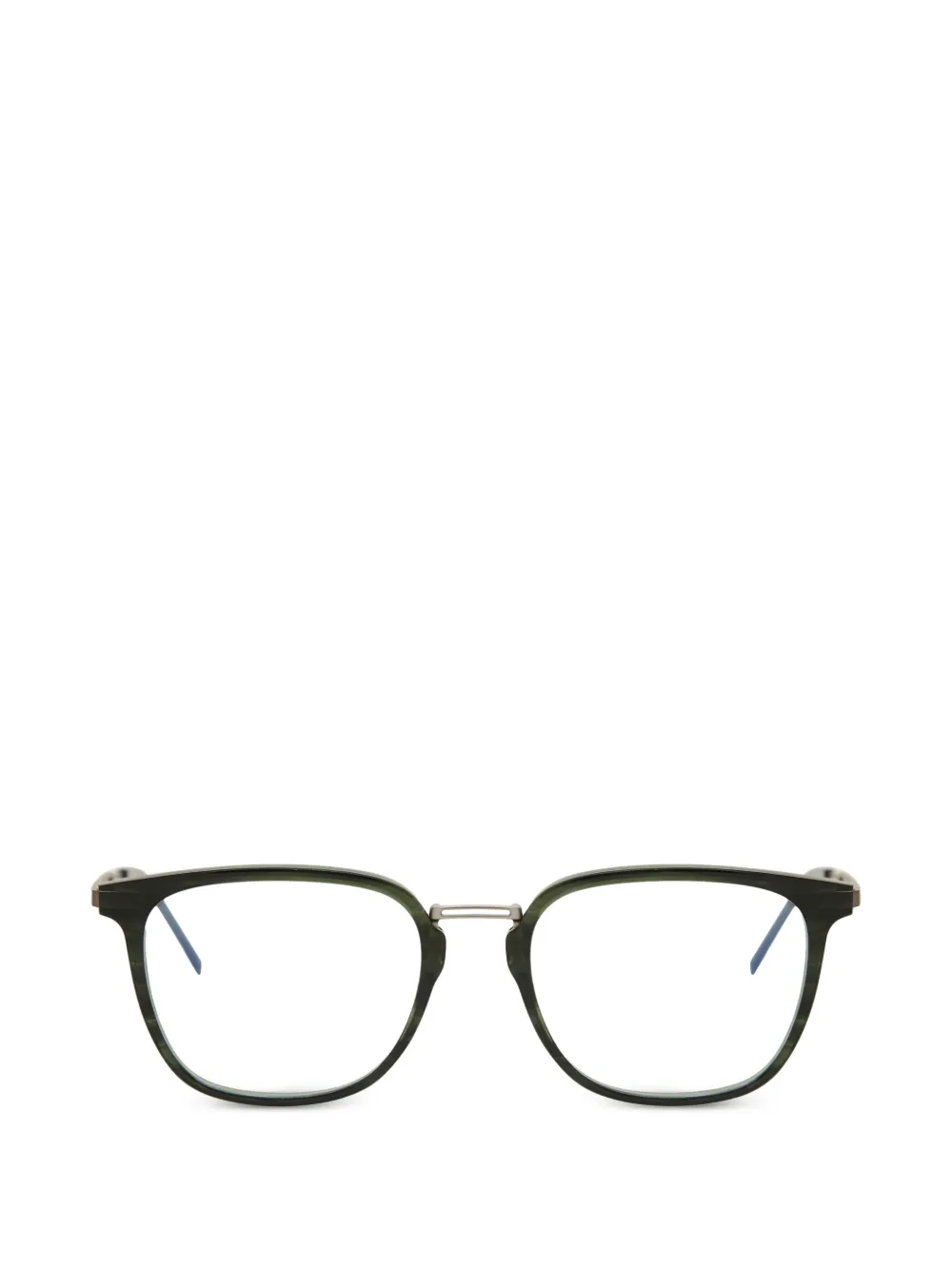 Lacoste striped rectangle-frame glasses - Verde