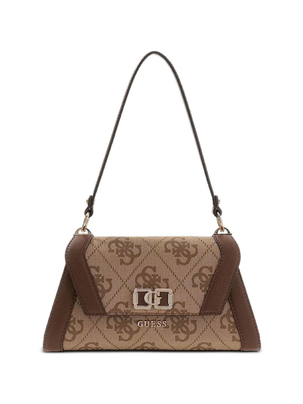 GUESS USA Karnilla monogram-pattern shoulder bag - Marrone