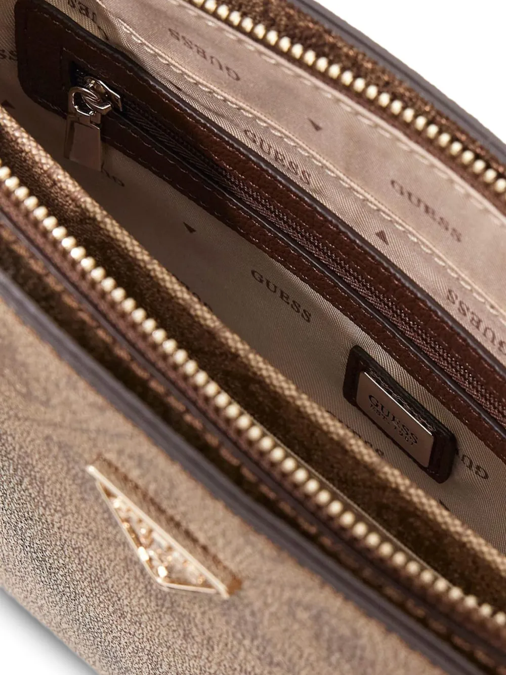 GUESS USA Noelle 4G shopper met monogram-patroon Bruin
