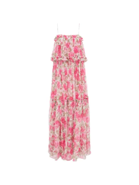 Chloé floral-print ruffled maxi dress
