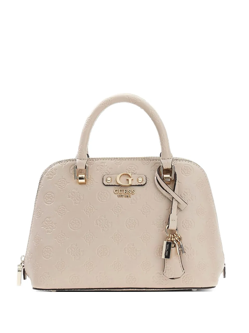 GUESS USA Dita embossed-logo tote bag - Toni neutri