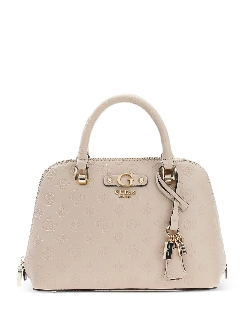 GUESS USA Dita embossed-logo tote bag - Toni neutri