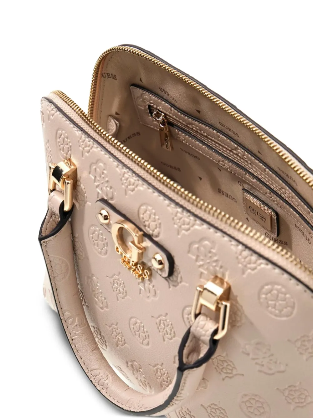 GUESS USA Dita shopper met logo-reliëf Beige